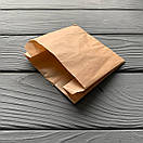 Пакет саше коричневий 115х110х50 мм 50гр/м2 (максимальна жиростійкість) 219Ф, фото 2