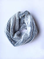 Шарф-хомут на шею осень-зима женский меховый Без бренду 23х41 см. Серый