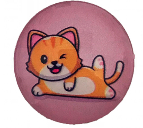 Універсальний тримач для телефону PopSocket (попсокет) Glass 3D Kitty No12