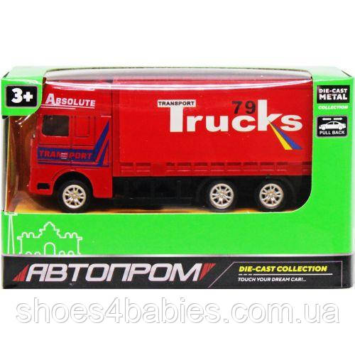 Машинка металопластикова "Автопром: Вантажівка", червона