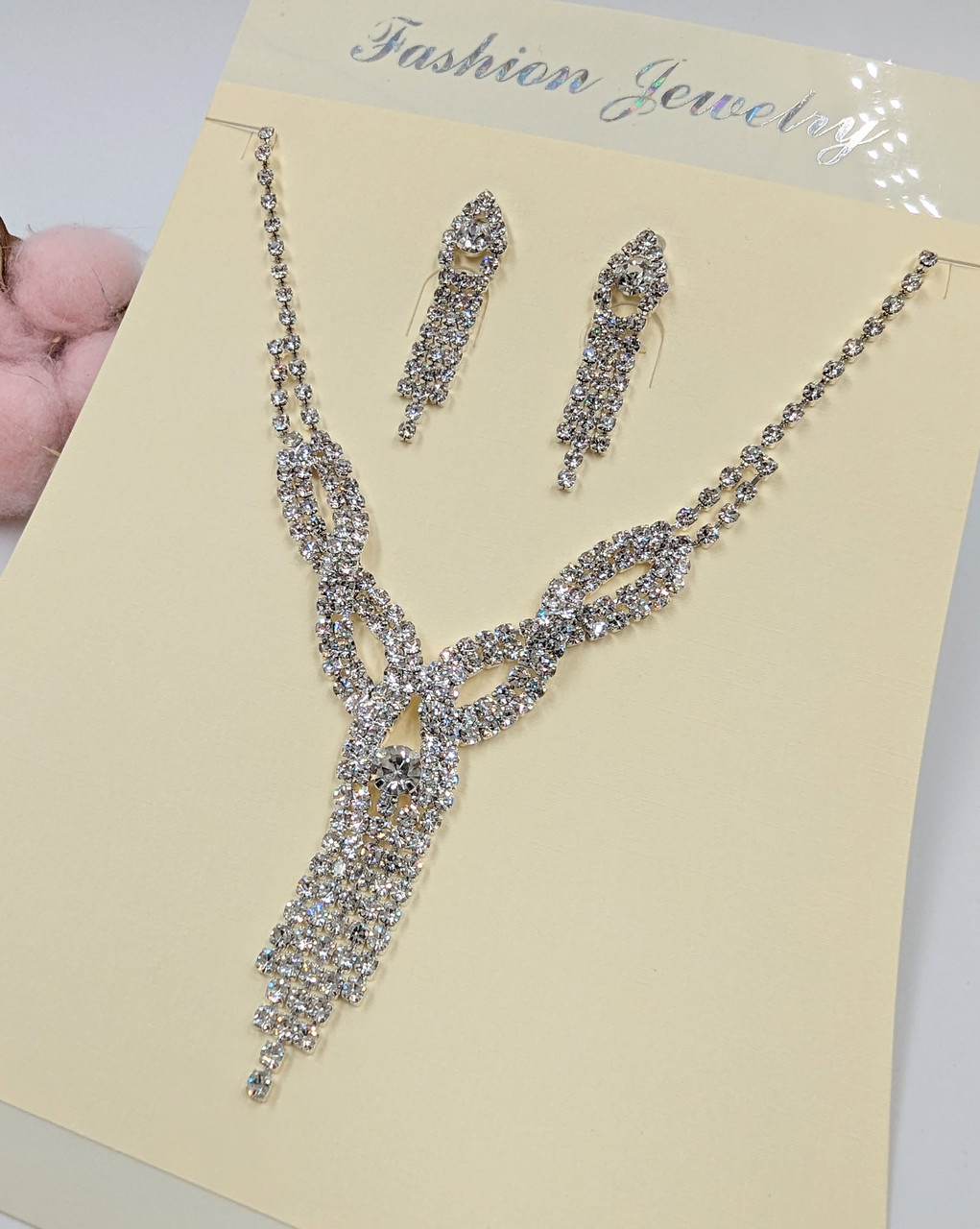 Кольє із сережками Fashion Jewelry Комплект сережки та кольє Біжутерія Набір біжутерії на випускний
