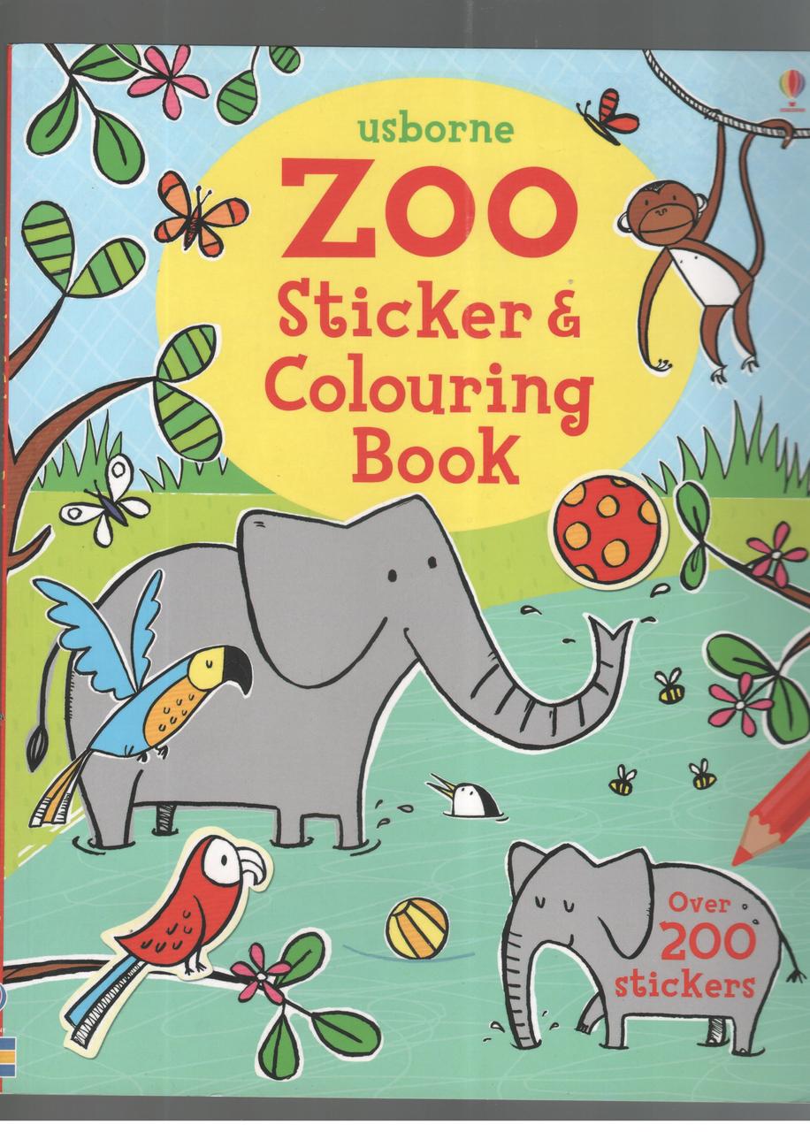 Книга Zoo Sticker and Colouring Book, фото 1