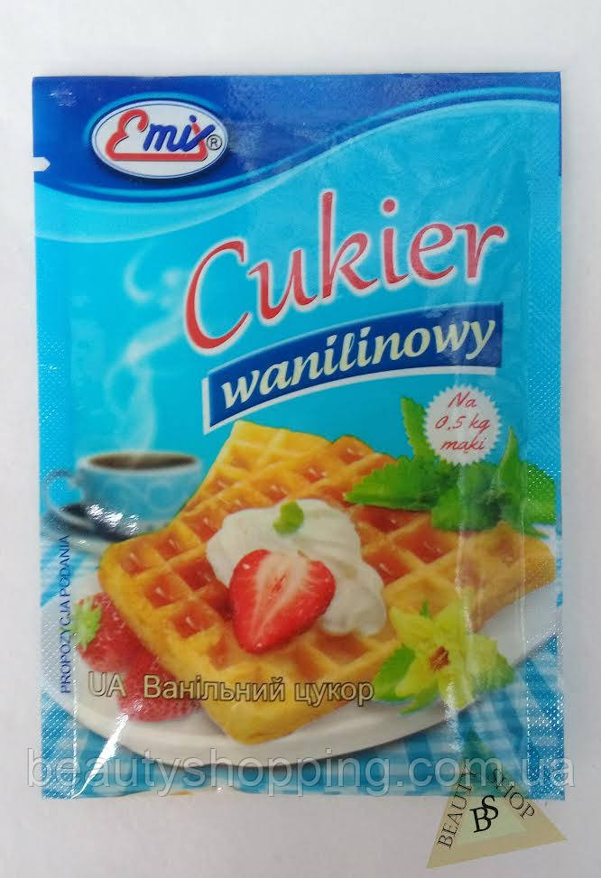 Цукор ванільний 16 г 30 штук Cykier Wanilinowy Emix Польща