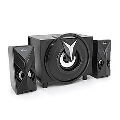 DR Колонки Kisonli TM-1000U, 5W+2x3W, USB/TF/BT/FM/AUX/LED light, із сабвуфером, DC: 5V, Black, BOX, Q8