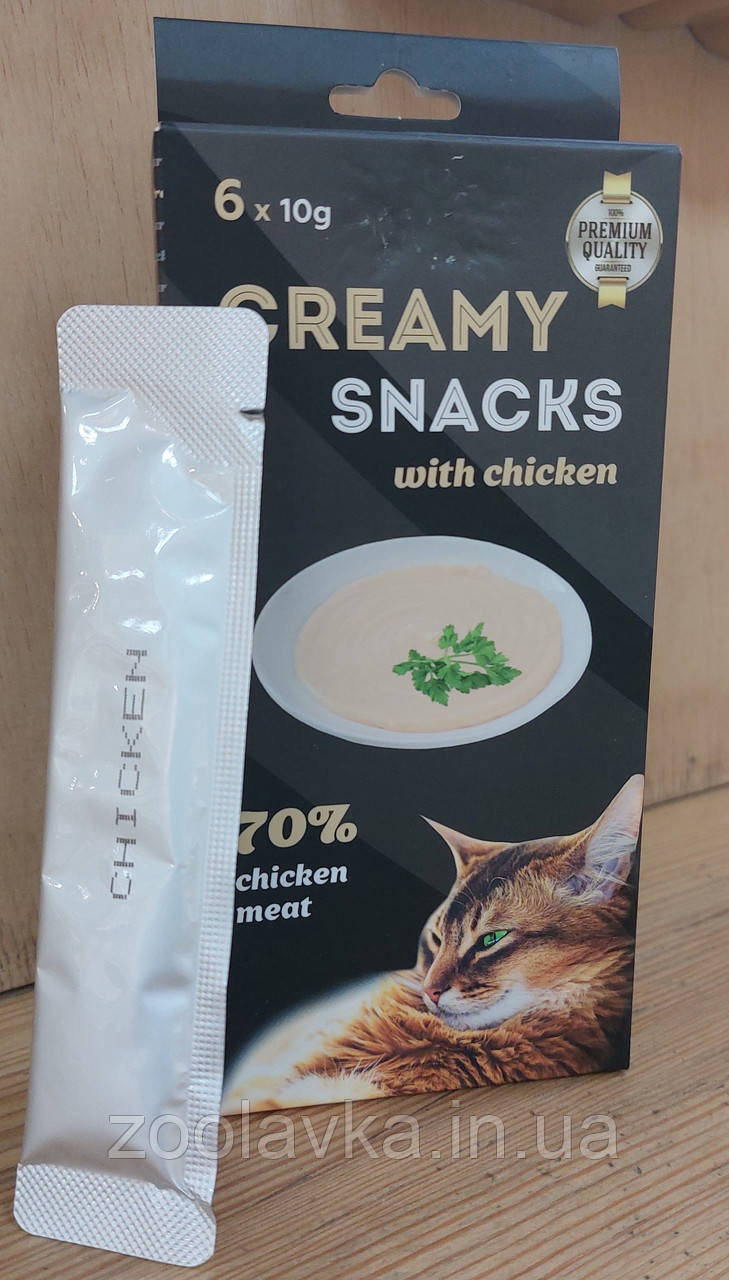 Ласощі для котів Lucky Star Пюре з курки у стіках  6 шт., фото 1