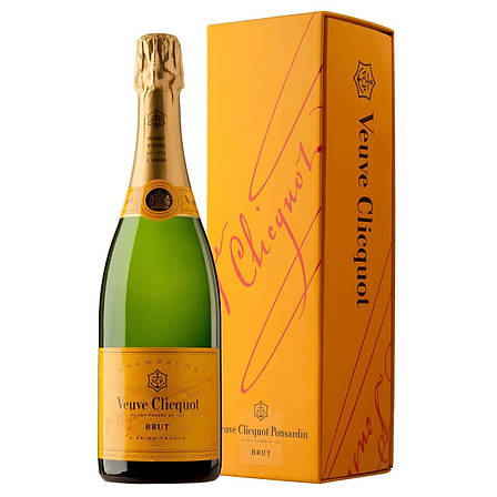 Муляж шампанського Veuve Clicquot RESTEQ 0.75 л скло з рідиною в упаковці бутафорія декор, фото 1