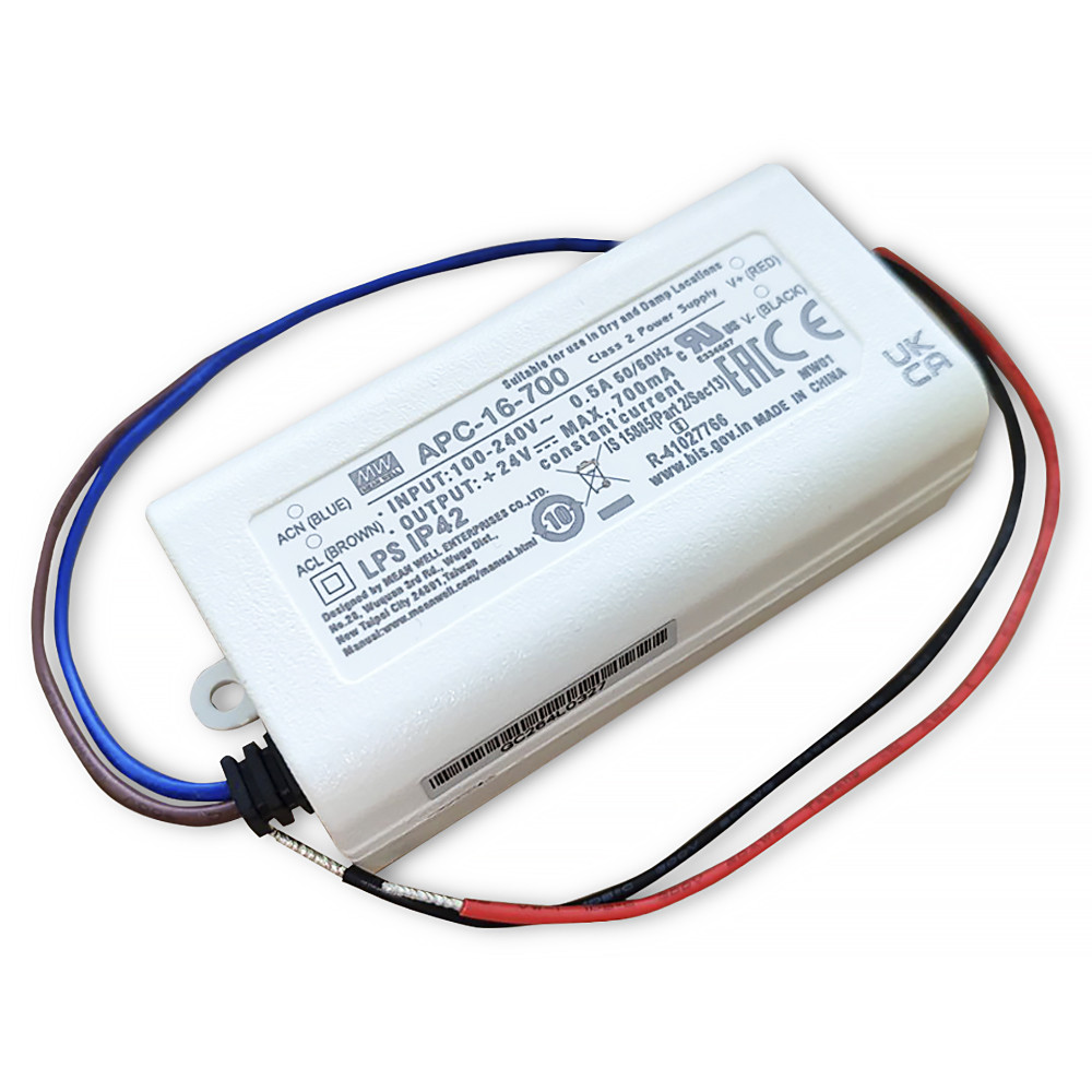 Блок живлення драйвер Mean Well 16W 9~24V 700mA APC-16-700