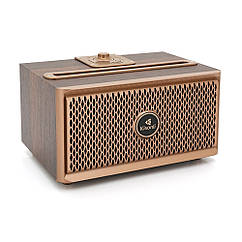 DR Колонка Kisonli G1 Bluetooth 5.0, 2х10W, 1500mAh, USB/TF/BT/FM/AUX, DC: 5V, Dark wood, BOX, Q24