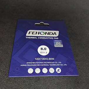 Термопрокладка Fehonda Original 100x100x0.5mm (8W/m*k) (TF), фото 2