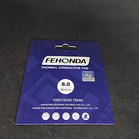 Термопрокладка Fehonda Original 100x100x0.75mm (8W/m*k) (TF)