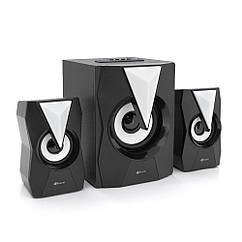 DR Колонки Kisonli TM-4000U, 8W+2x4W, USB/TF/BT/FM/AUX/LED light, із сабвуфером, DC: 5V, Black, BOX, Q8