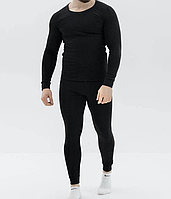 Набір чоловічої термобілизни Thermal на флісі (Чорний) S