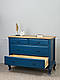 Комод синій "Моне" з натурального дерева з дубовою кришкою та фурнітурою Blum, фото 5