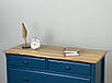 Комод синій "Моне" з натурального дерева з дубовою кришкою та фурнітурою Blum, фото 6
