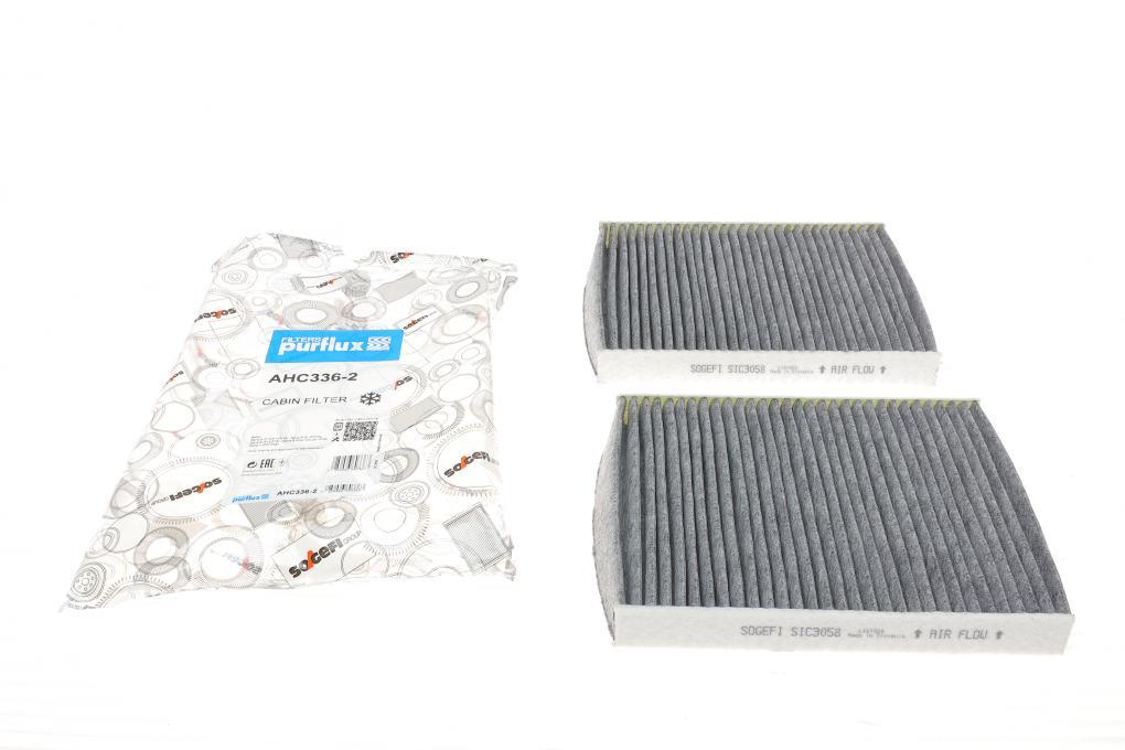 Фільтр салону BMW 5 (F10)/7 (F01) 2.0-6.0 08- (вугільний) (к-кт 2 шт.) PURFLUX AHC336-2 UA62