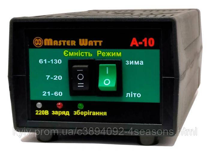 Автоматичне ЗУ для акумулятора MW-AZU12-10A 12V (7-130Ah) (MF,WET,AGM,CA/CA), 160-245V, Мах струм заряду 10А,, фото 1