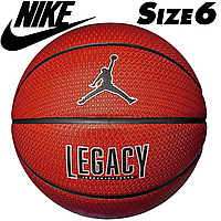 Мяч баскетбольный спортивный игровой мяч для баскетбола Nike Jordan Legacy 2.0 8p Deflated, размер №6