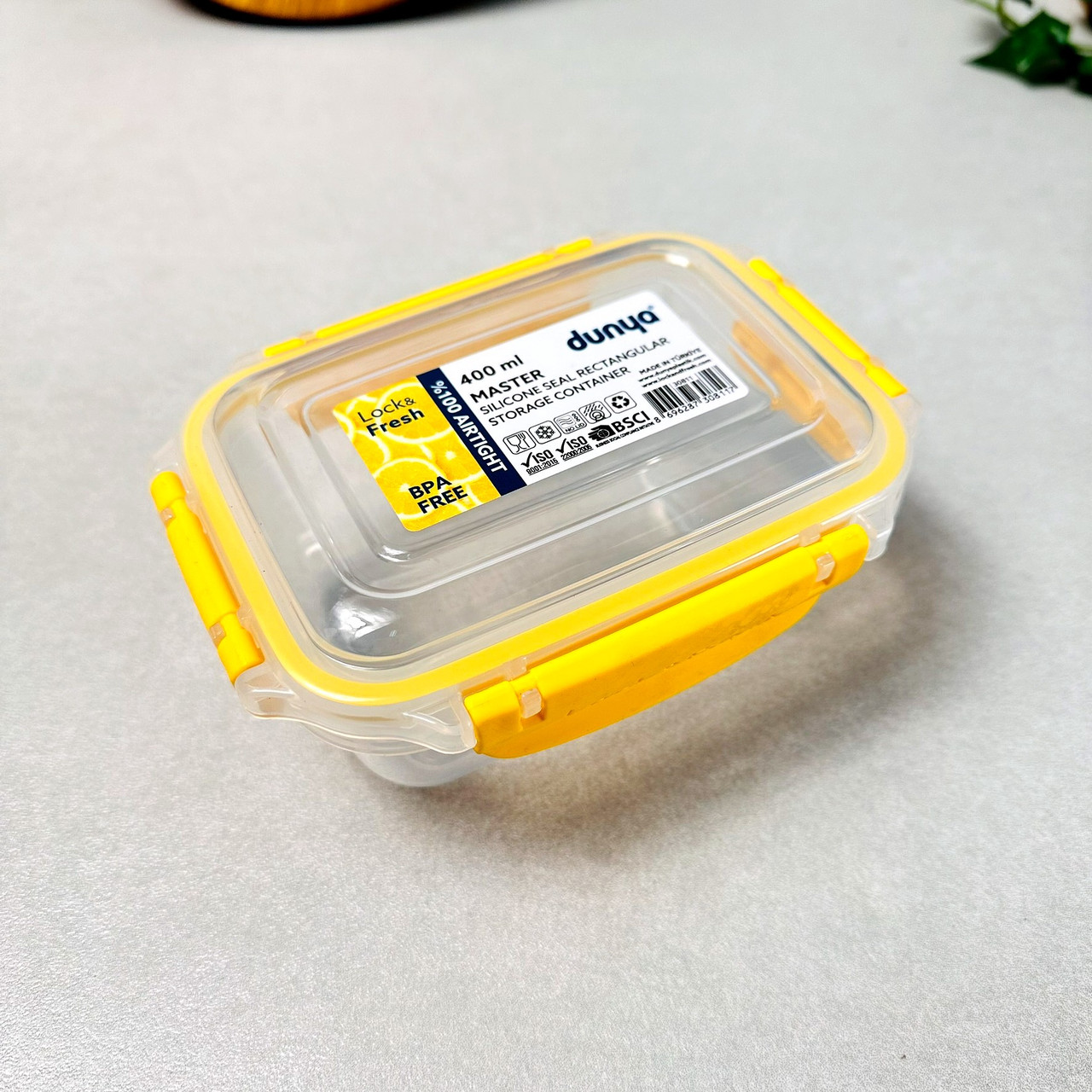 Контейнер пластиковий герметичний 0.4л Прямокутний 30811 Dunya