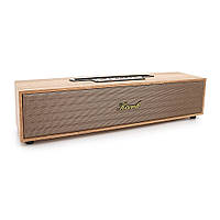 DR Колонка Kisonli G11A Bluetooth 5.0, 2х5W, 1200mAh, 90dB, USB/TF/BT/FM/AUX, DC: 5V/1A, Wooden, BOX, Q20