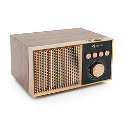 DR Колонка Kisonli G10 Bluetooth 5.0, 1х5W, 1200mAh, USB/TF/BT/FM/AUX, DC: 5V/1A, Wooden, BOX, Q50