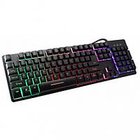 USB проводная компьютерная клавиатура Ukc ZYG 800 с Rgb led подсветкой black