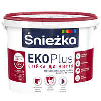 Латексная краска для стен и потолков Śnieżka EKO Plus 1.4 кг