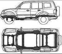 Комплект подушок рами Mitsubishi Pajero 1покоління 1992-97рр.
