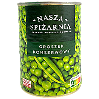 Горох консервований Наша спізарніа Nasza spizarnia groszek konserwowy 240/400g 20шт/ящ (Код: 00-00014380)