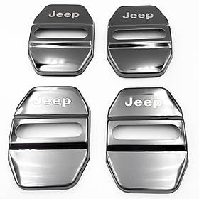 Накладка на дверний замок з емблемою JEEP (Джип) Комплект 4 шт - Чорні
