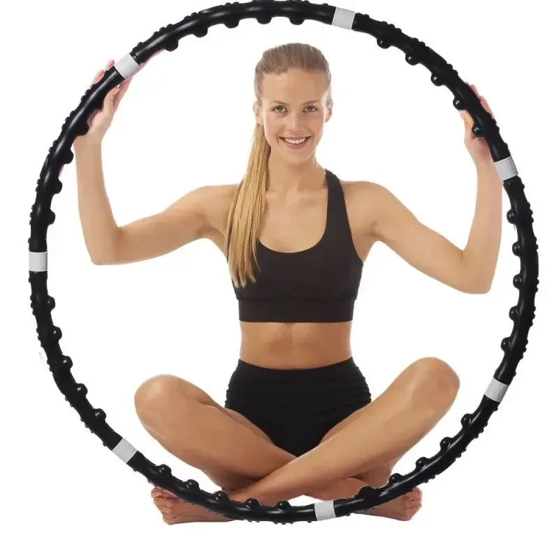 Масажний обруч унікальний домашній із магнітами. Хулахуп для схуднення Massaging Hoop Exerciser Professional.