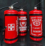 Вогнегасник бар у червоному кольорі з підсвіткою, подарунковий набір чоловікові, шефу, батькові, подарунок пожежнику, фото 2