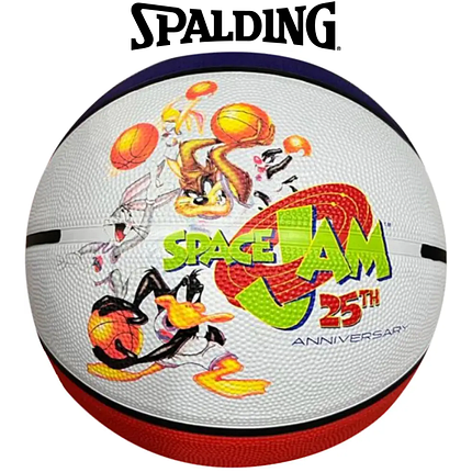 М'яч баскетбольний спортивний ігровий м'яч для баскетболу Spalding Piłka Space Jam 25th Anniversary, розмір №7, фото 1