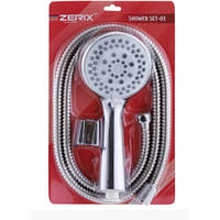 Лійка в душ набор (шланг, лійка, тримач) Zerix Shower SET-03 ZX3097 (20 шт/ящ)