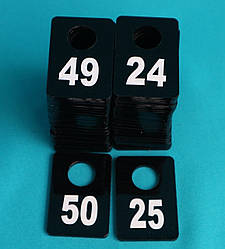 Чорний гардеробний номерок