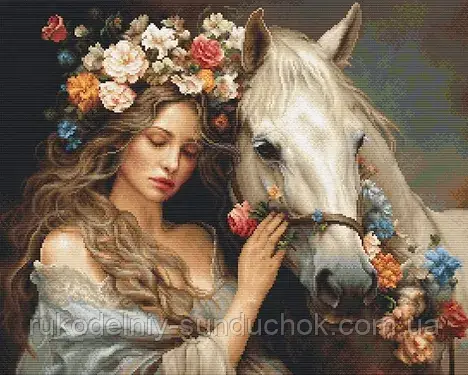 Набір для вишивання хрестиком "Luca-s" B620 Фея квітів, фото 1