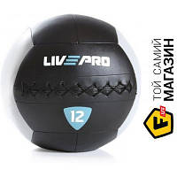 Медбол Livepro LP8100-12 черный/синий