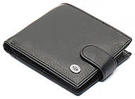 Чорне чоловіче портмоне з натуральної шкіри з фіксацією ST Leather ST103
