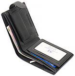 Чорне чоловіче портмоне з натуральної шкіри з фіксацією ST Leather ST103, фото 5