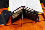 Чорне чоловіче портмоне з натуральної шкіри з фіксацією ST Leather ST103, фото 9