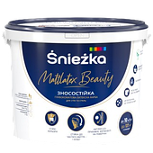 Латексна зносостійка фарба для стін і стель Śnieżka Mattlatex Beauty 6.8 кг