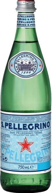 Мінеральна вода San Pellegrino 750мл газ скло