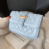 Жіноча класична сумка 87107 8400 крос-боді блакитна, фото 6