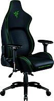 Кресло геймерское Razer Iskur green синтетическая кожа с регулировкой спинки и механизмом качания до 136 кг