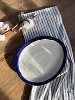 Тарілка «Овальна» 26/22 см, «Капучино кобальт»