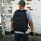 Штурмовий рюкзак US Army M11 на 40л (50x39x25 см), Чорний / Військовий рюкзак із системою Molle, фото 3