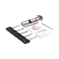 DF Латунный цилиндровый механизм AGB (Италия) ScudoDCK/120 мм, ручка-ключ, 65/55, мат.хром