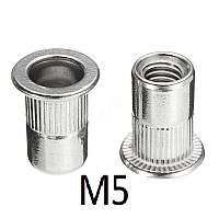Заклепки резьбовые М5 REWOLT T1038-05, Алюминиевые заклепочные гайки 50шт, Резьбовая бонка м5, Гайка закладная