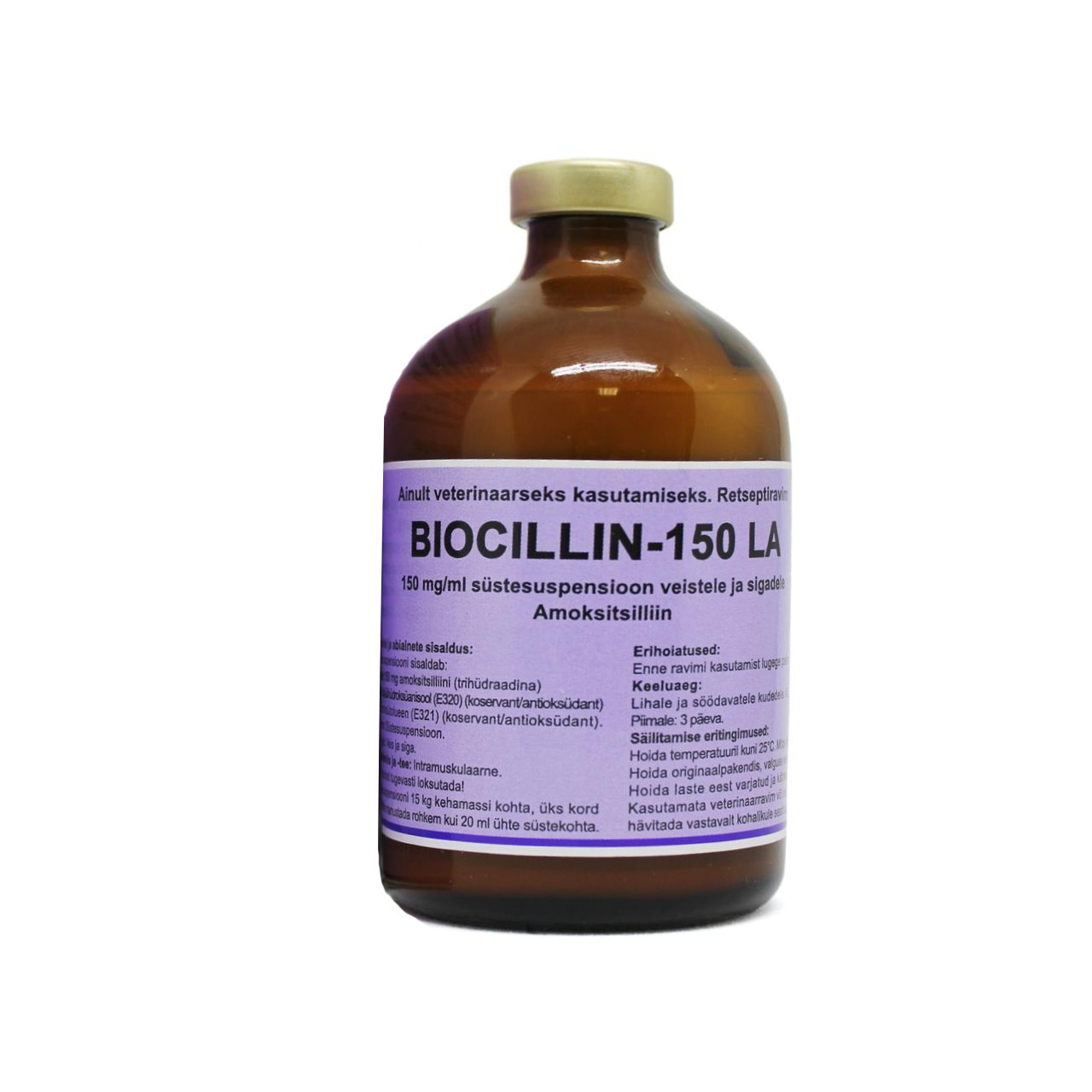 Биоциллин-150 LA 100 мл / (Амоксициллин 15% пролонгированный инъекционный) (срок до 02.2025 г) - фото 2 - id-p1360000316