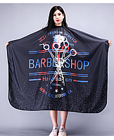 Перукарська накидка пеньюар Barbershop кріплення на гумці Univinlions W358