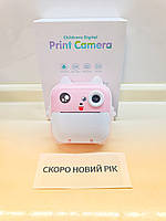 Дитячий фотоапарат з термопринтером Камера принтер рожевий з 3-ма рулонами паперу